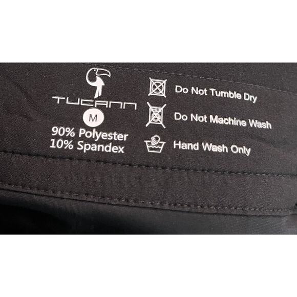 Tucann Black Men's Activewear Swim Trunks Shorts Size Medium - Picture 3 of 4